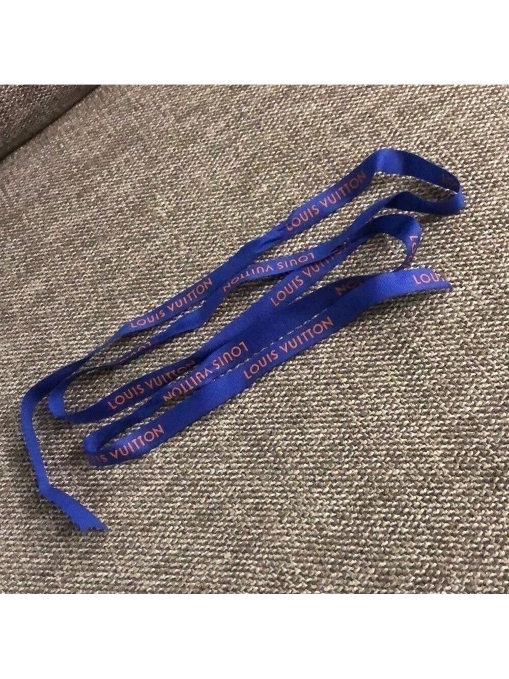 Louis Vuitton Logo Blue Authentic Ribbon New